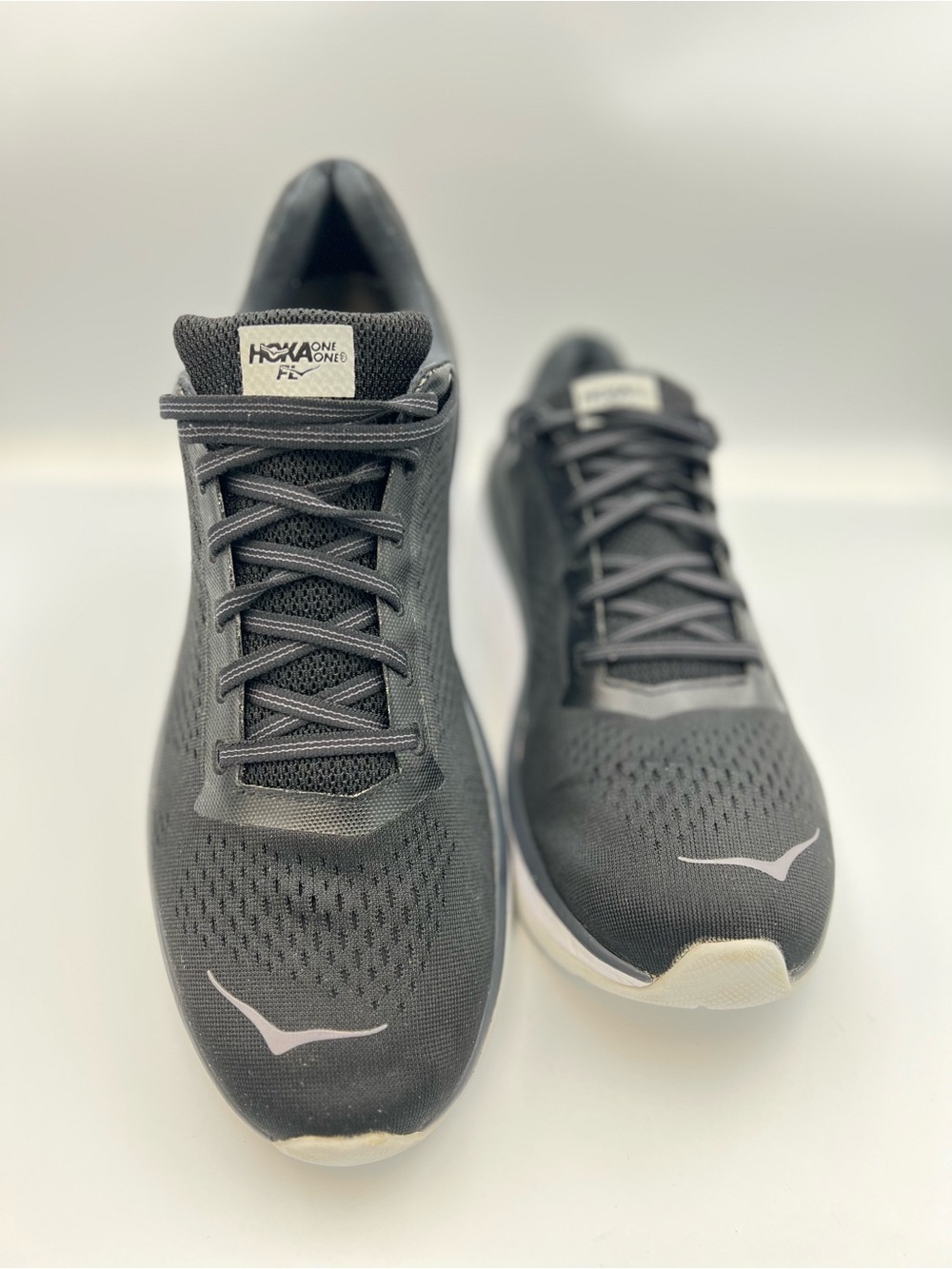 Hoka One One Black and White Road Running Shoes